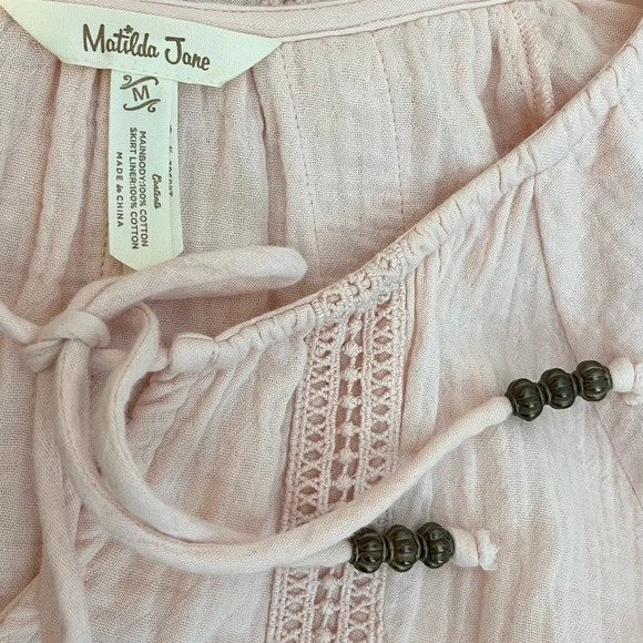 Matilda Jane | Wonderment Call Me Cute Top Gauze Crochet Detail EUC - Picture 8 of 9